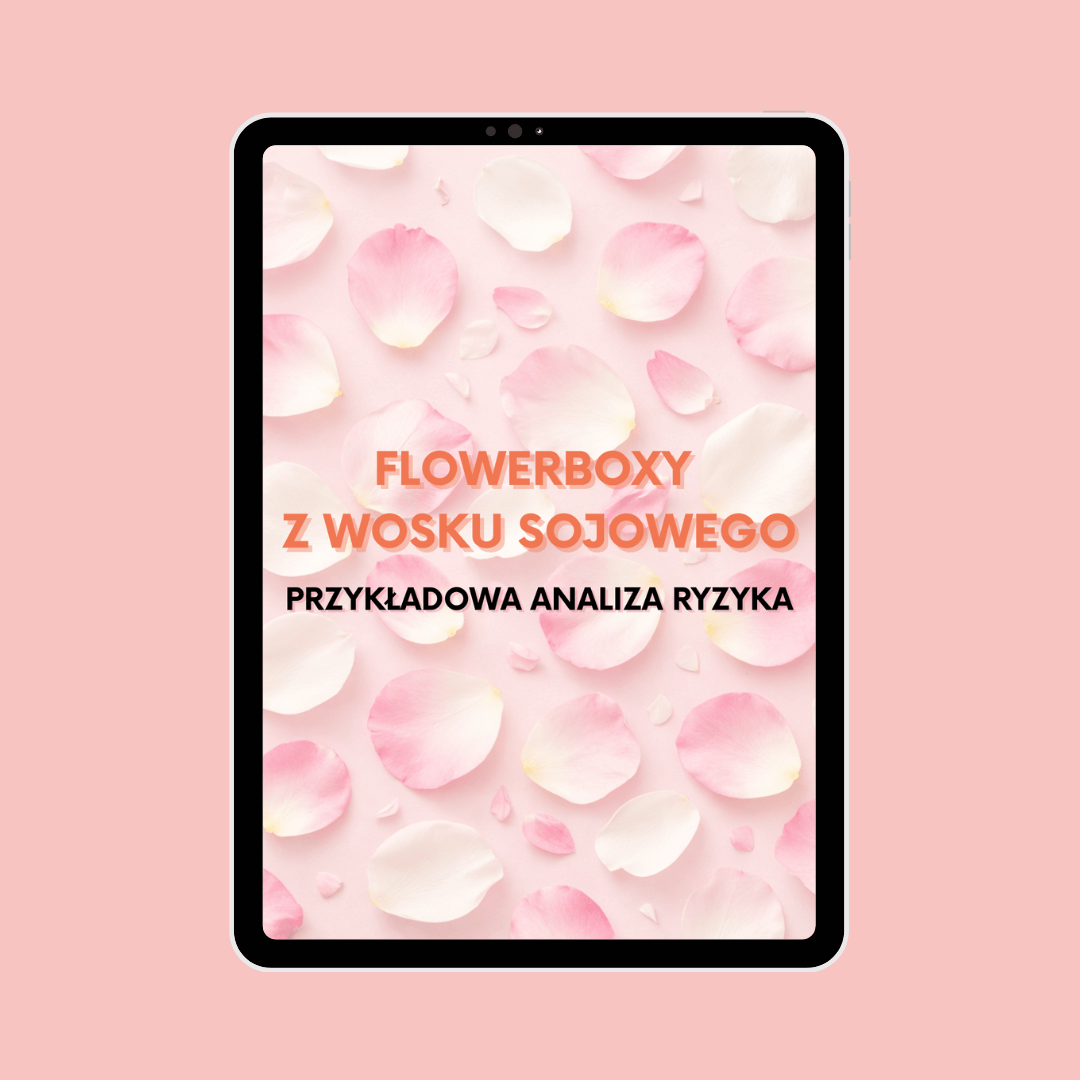 E-book z kt&oacute;rego dowiesz się jak zrobić analizę ryzyka dla flowerboxa w postaci świec sojowych.