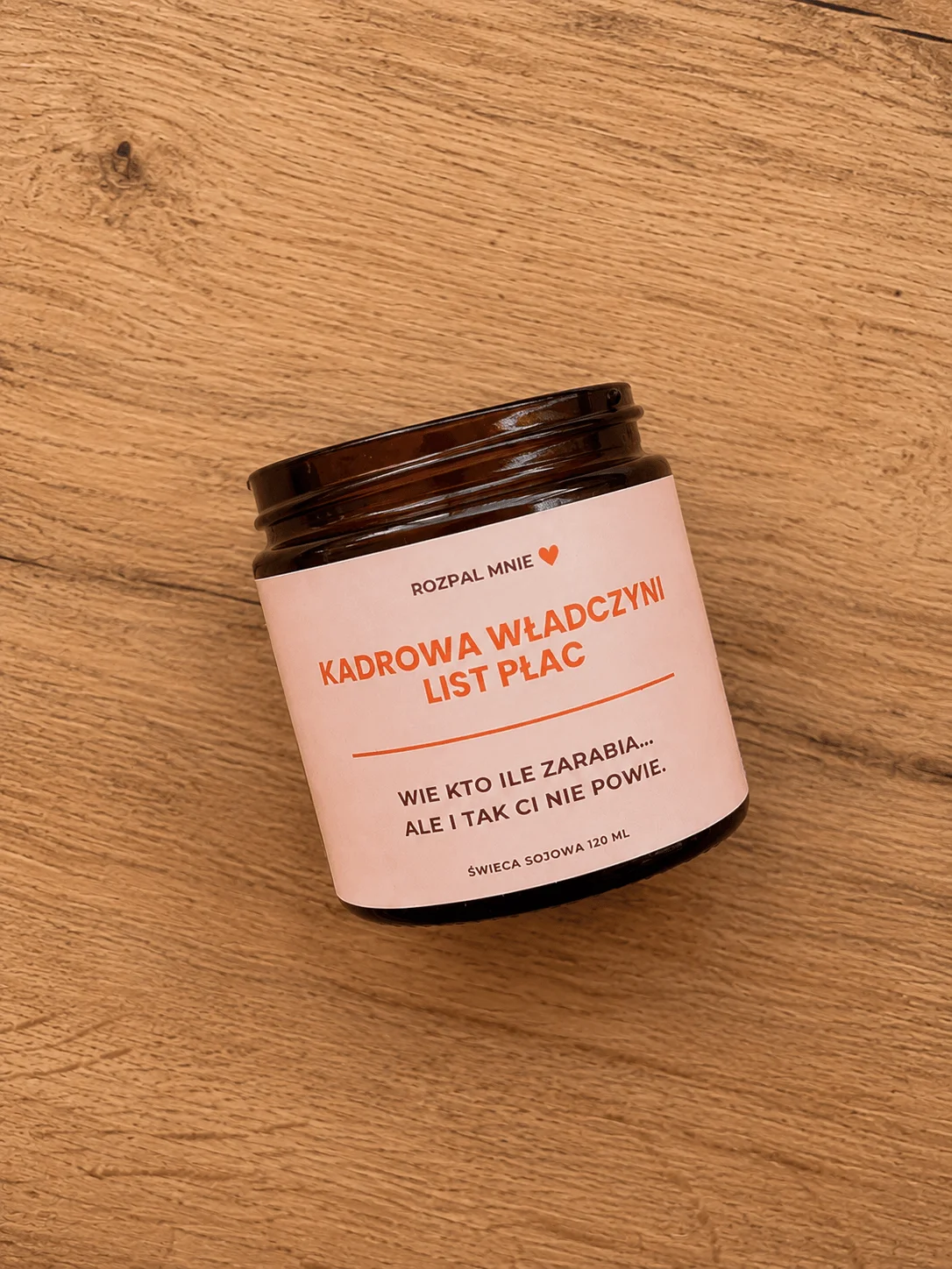 Świeca sojowa dla kadrowej - prezent dla specjalistki kadr i płac