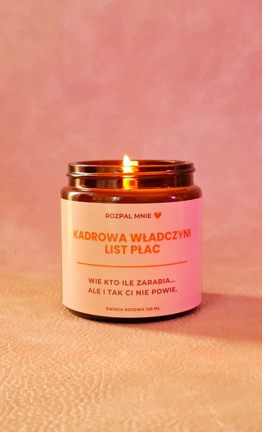 Świeca sojowa dla kadrowej - prezent dla specjalistki kadr i płac