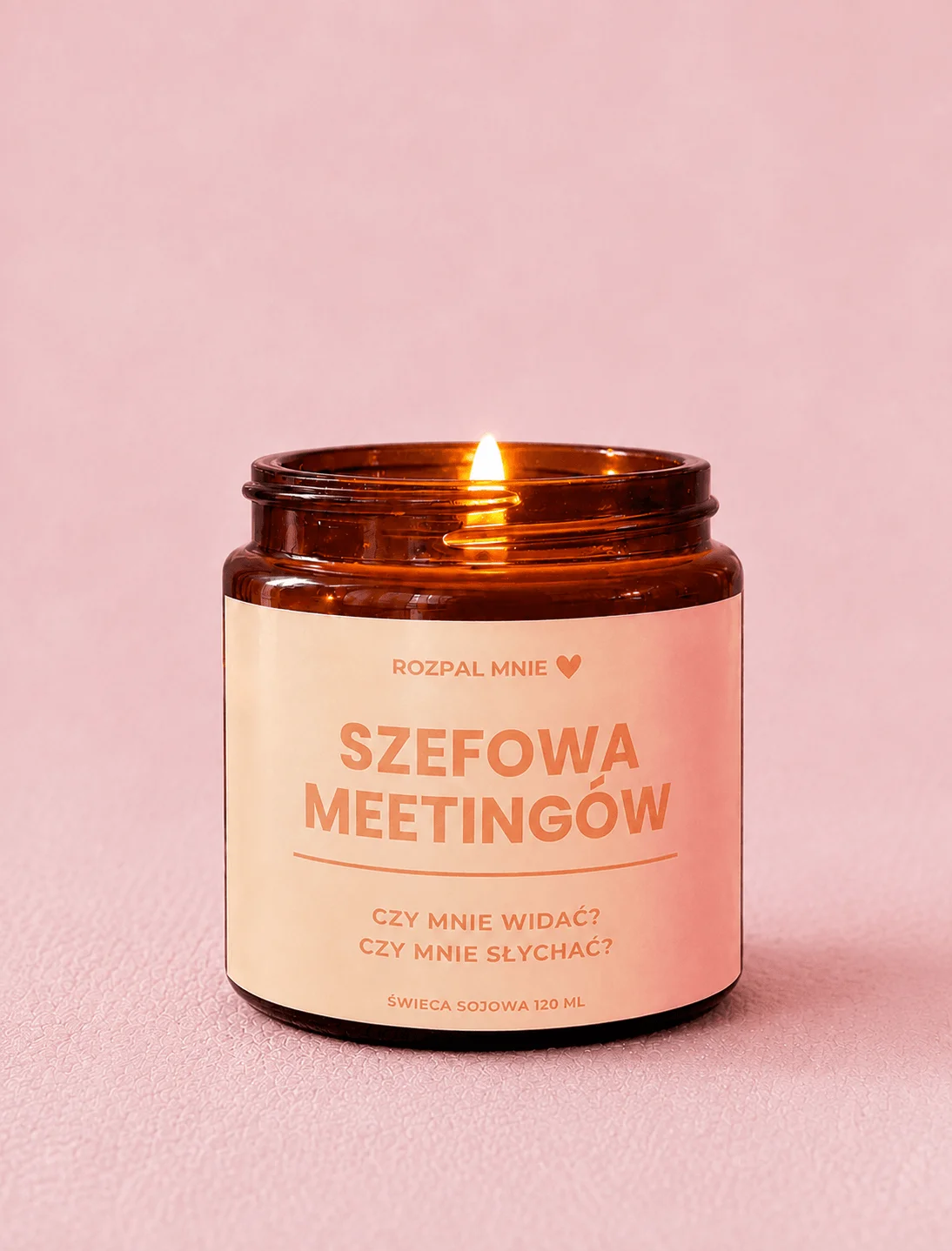 Świeca sojowa SZEFOWA MEETINGÓW - prezent dla szefowej