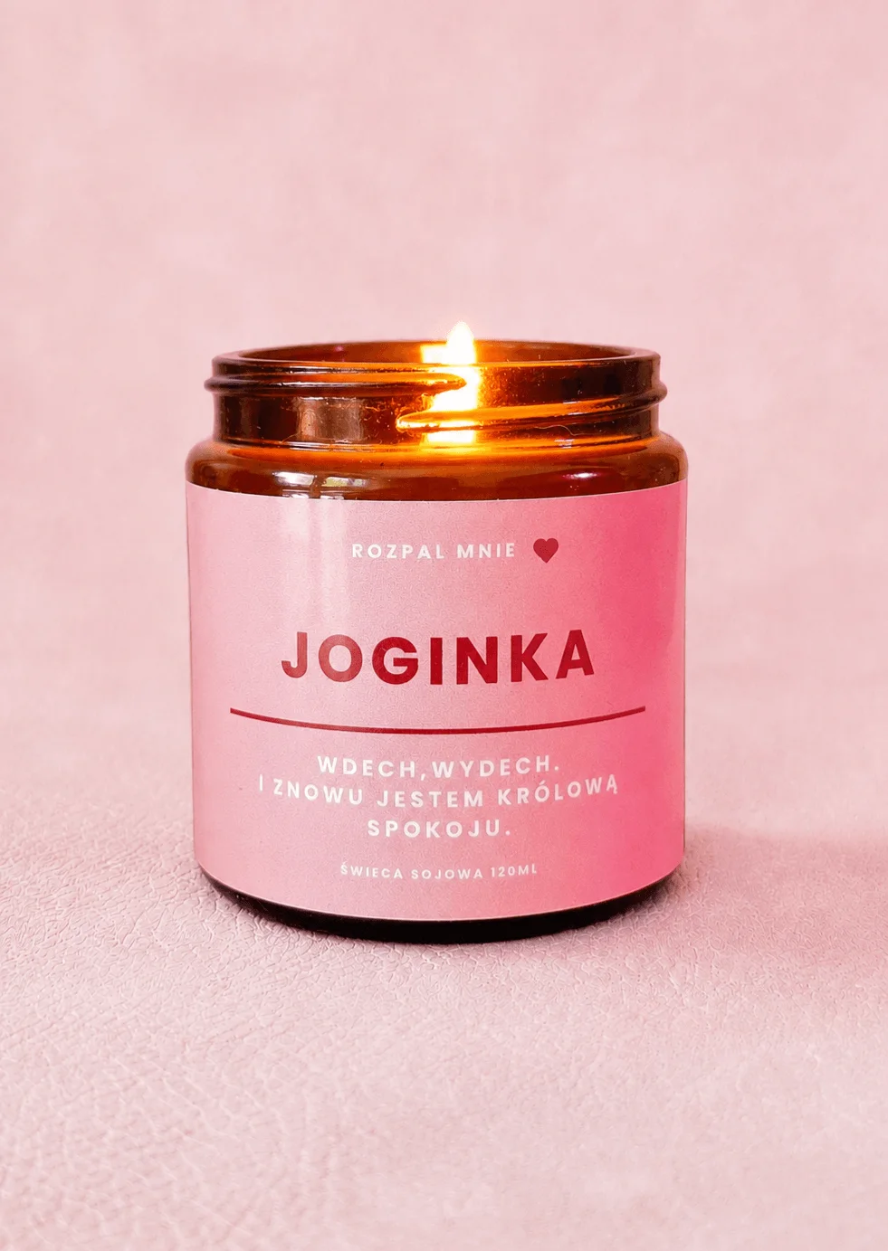 Świeca sojowa JOGINKA, prezent dla joginki
