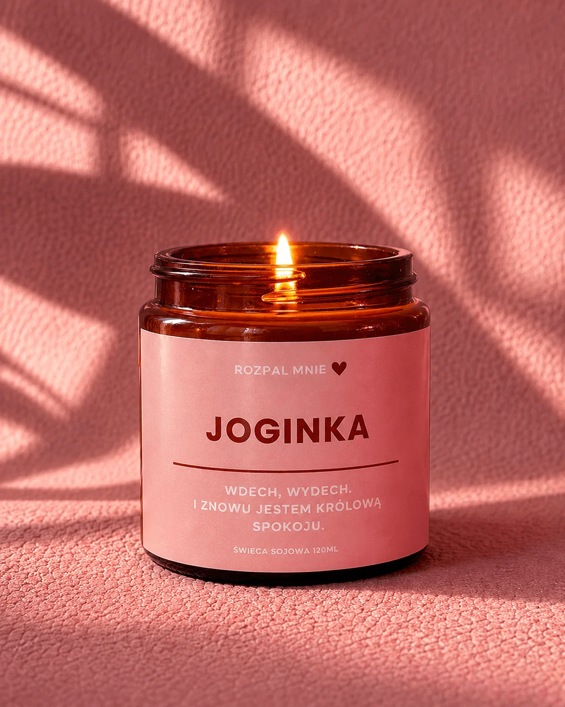 Świeca sojowa JOGINKA, prezent dla joginki