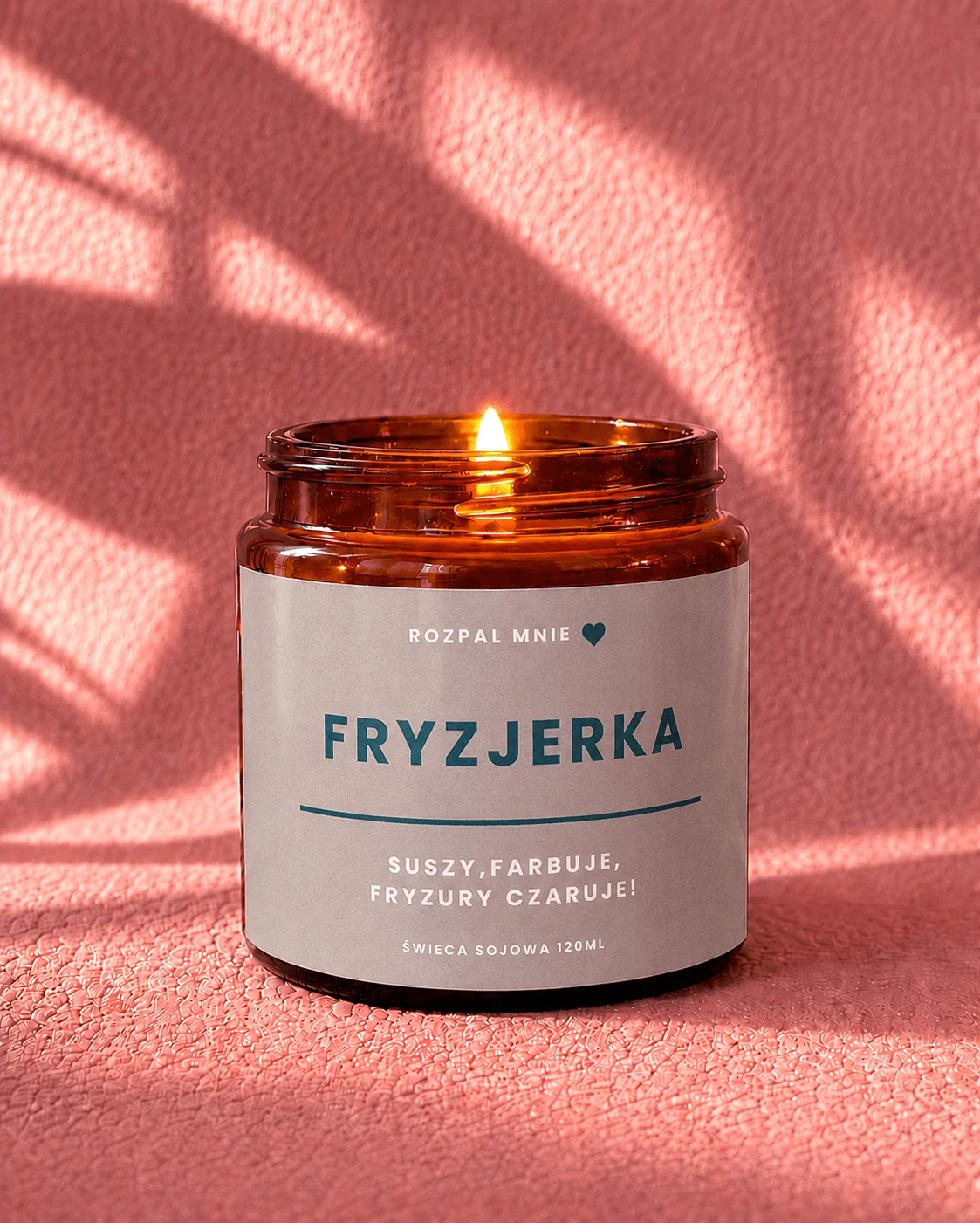 Świeca sojowa FRYZJERKA, prezent dla fryzjerki