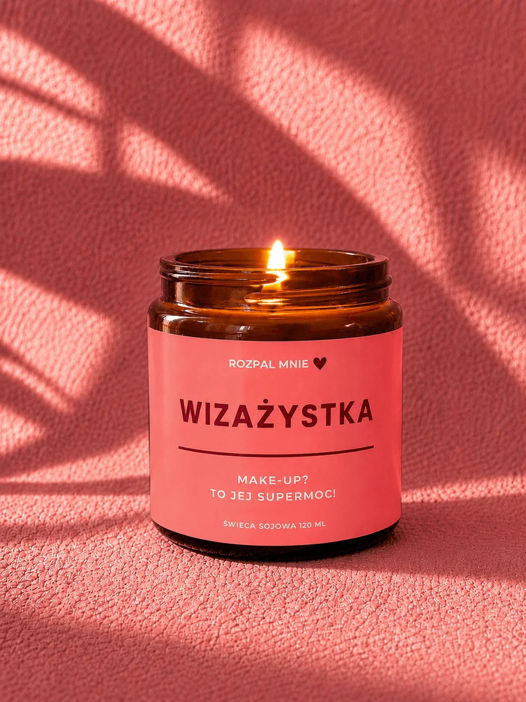Świeca sojowa WIZAŻYSTKA, prezent dla makijażystki