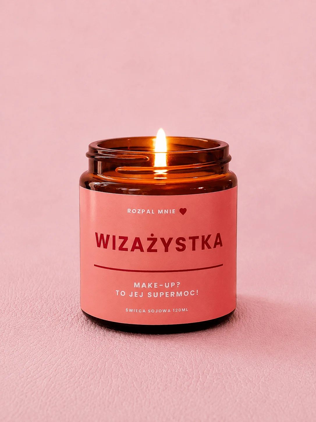 Świeca sojowa WIZAŻYSTKA, prezent dla makijażystki
