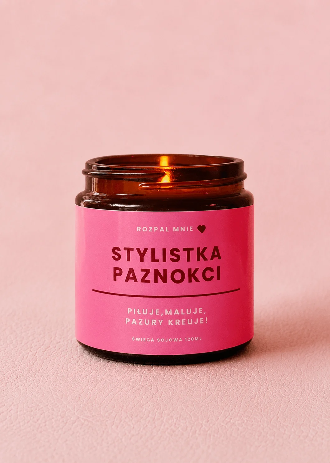 Świeca sojowa STYLISTKA PAZNOKCI, prezent dla stylistki paznokci