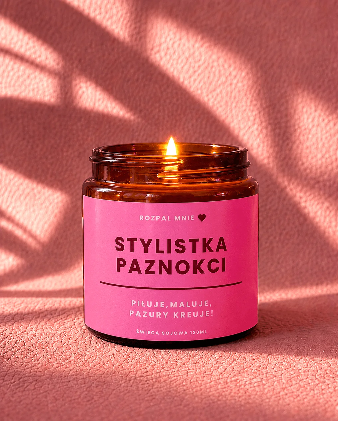 Świeca sojowa STYLISTKA PAZNOKCI, prezent dla stylistki paznokci