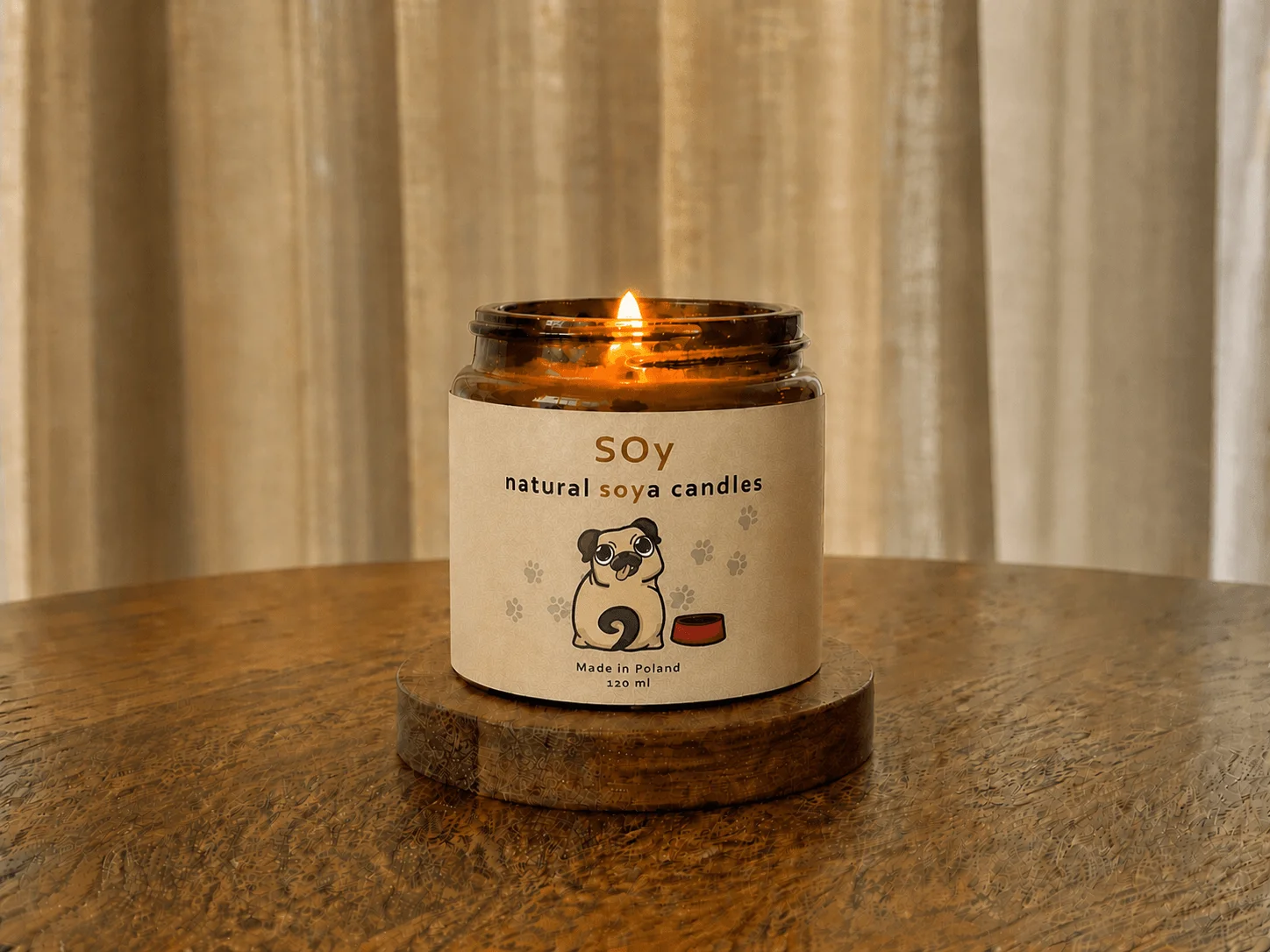 Świeca sojowa Mops N02