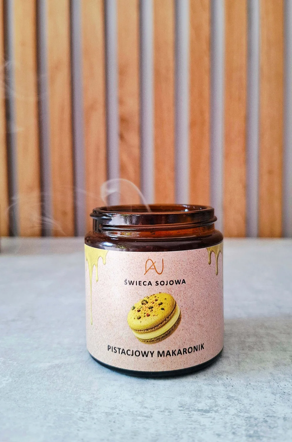 Świeca sojowa Pistacjowy Makaronik