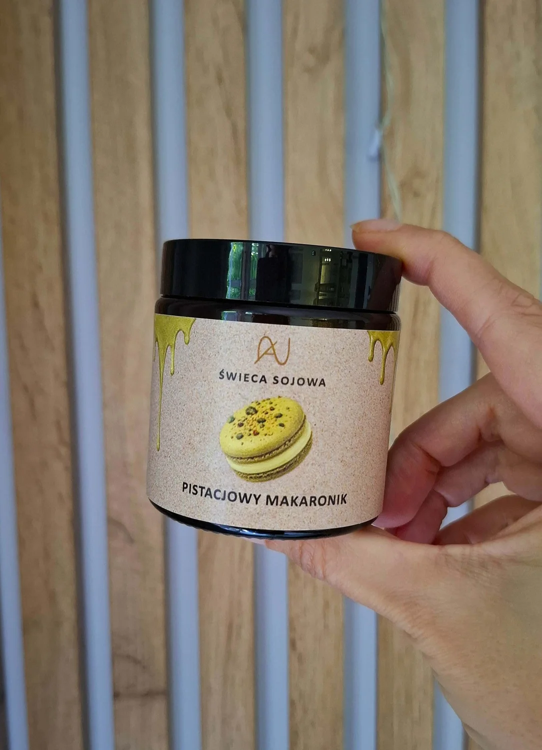 Świeca sojowa Pistacjowy Makaronik