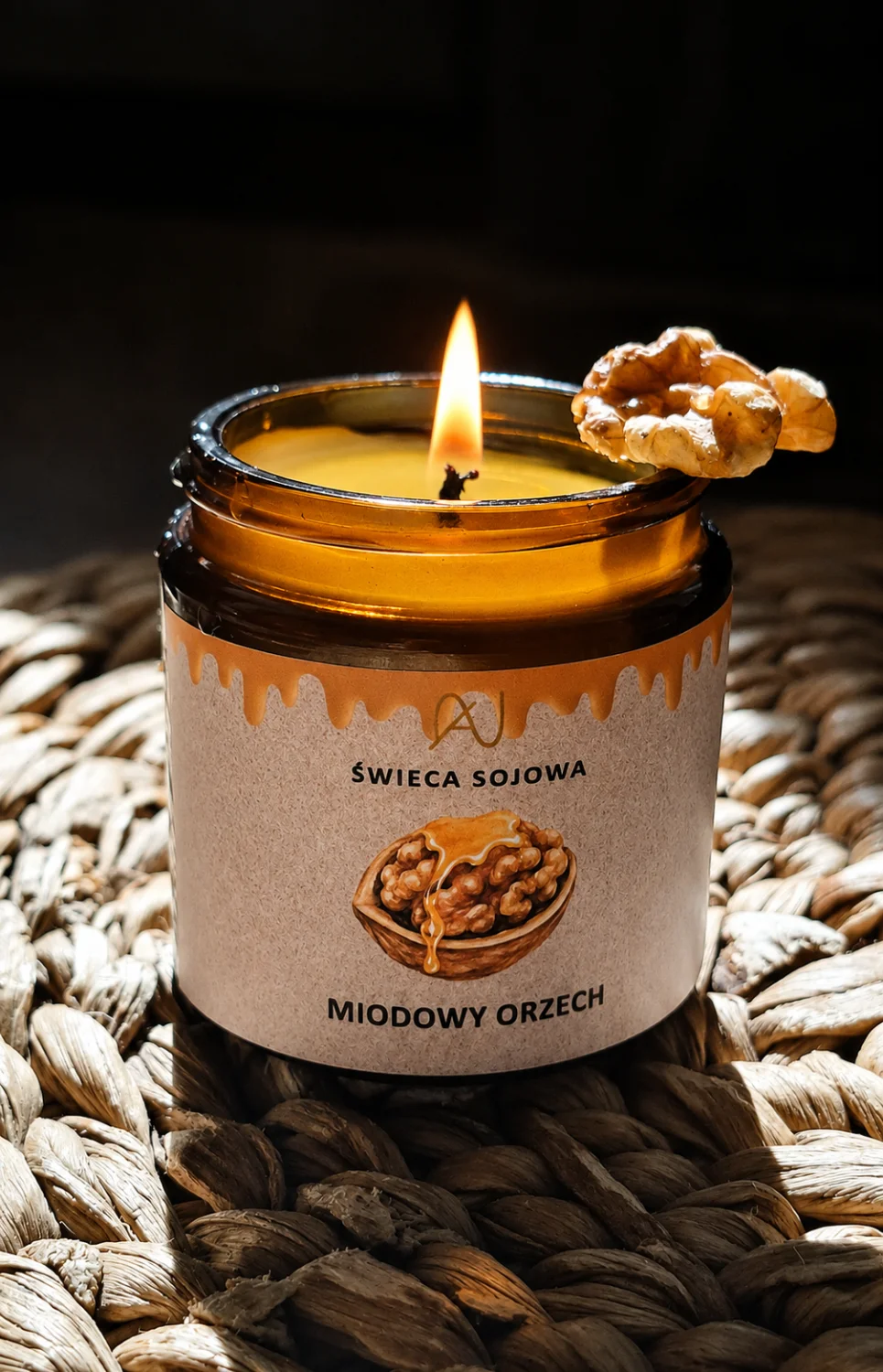 Świeca sojowa Miodowy Orzech 