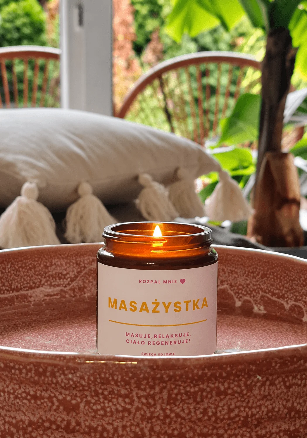 Świeca sojowa MASAŻYSTKA