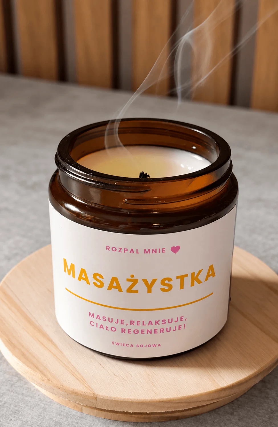 Świeca sojowa MASAŻYSTKA